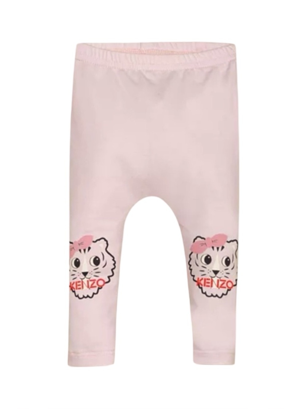 NWT KENZO Baby Girl Tiger Logo Leggings Light Pink Organic Cotton Size 3M
